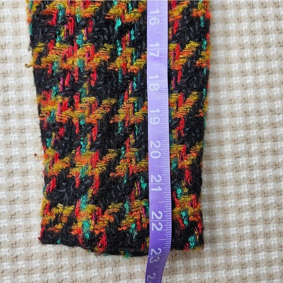 Adam Douglass Adrianna Papell Red Black Color Block Tweed Button Front Blazer - Picture 10 of 14